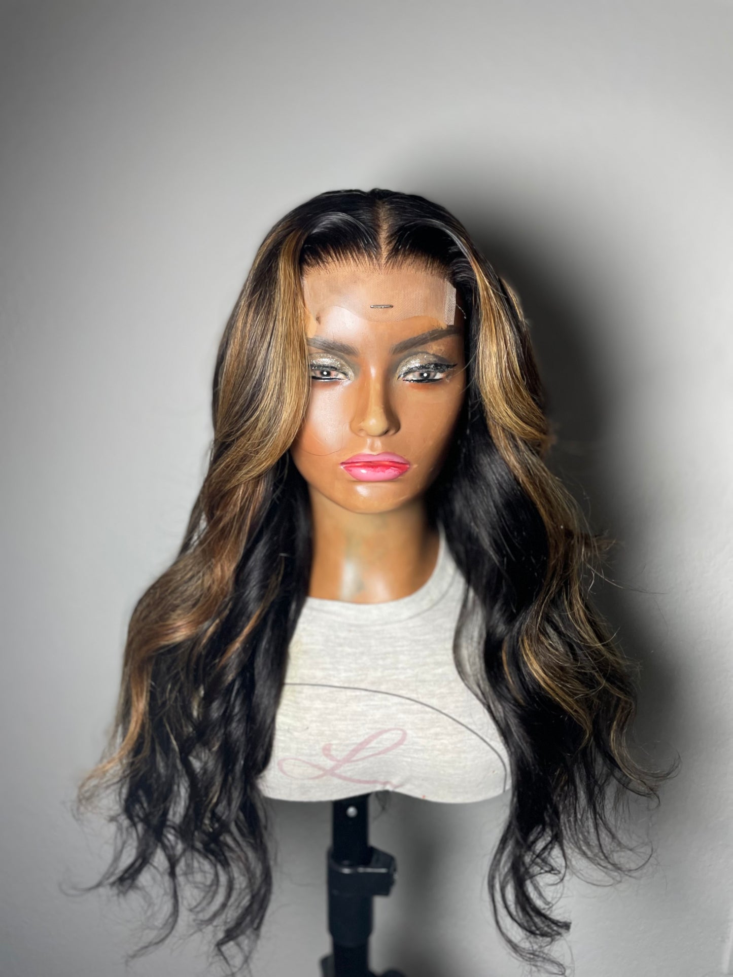 20” Bodywave Highlight Closure Wig(Ready to Ship)