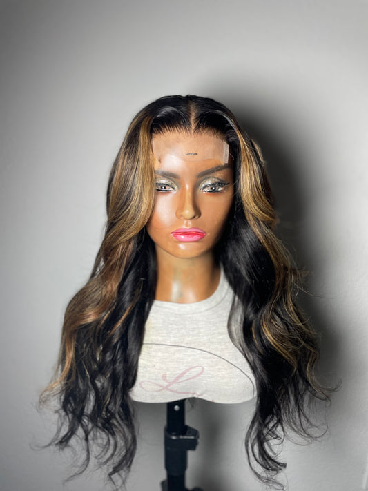 20” Bodywave Highlight Closure Wig(Ready to Ship)